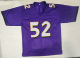 RAY LEWIS AUTOGRAPHED SIGNED PRO STYLE CUSTOM XL STAT JERSEY BECKETT QR