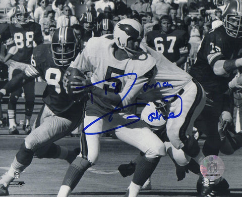 Roman Gabriel Signed Philadelphia Eagles B&W Action 8x10 Photo - (SCHWARTZ COA)