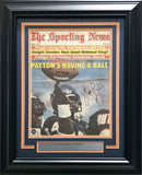 Walter Payton Autographed Framed 11x14 Sporting News Cover Bears Beckett AC95474