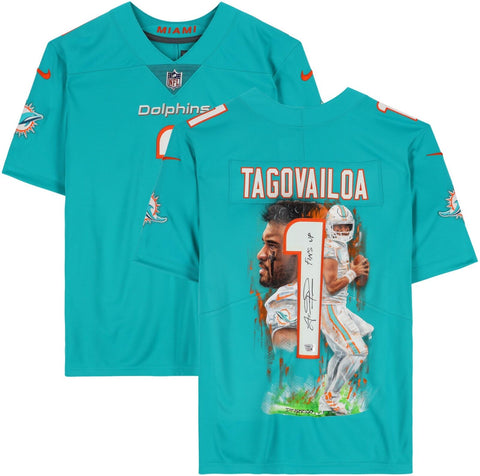 Tua Tagovailoa Dolphins Signed Nike Limited Jersey w/Insc-David Arrigo-1 of LE 1