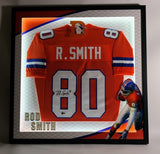 Rod Smith Autographed Denver Broncos Orange Jersey Lighted Framed Beckett COA
