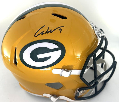 Packers CHRISTIAN WATSON Signed Full Size Replica Speed Helmet AUTO - BAS