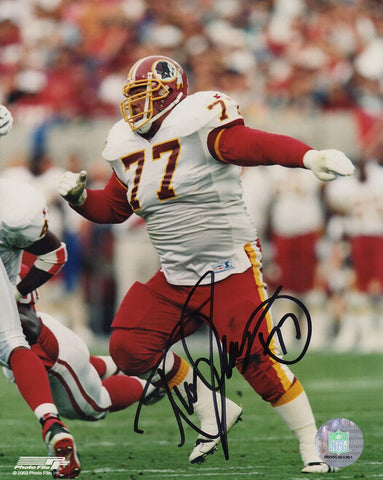 Tre Johnson Signed Washington White Jersey Action 8x10 Photo - (SCHWARTZ COA)