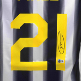Andrea Pirlo Signed Juventus Home Soccer Jersey #21 with Beckett Witness