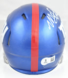 Michael Strahan Autographed New York Giants Speed Mini Helmet - Beckett W Holo