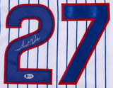 Addison Russell Signed Pinstriped Chicago Cubs Jersey (Beckett) 2016 All Star SS