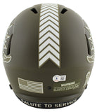 Dolphins Tyreek Hill Signed Salute To Service Full Size Speed Rep Helmet BAS Wit