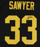 Jack Sawyer Signed Pittsburgh Steelers Color Rush Jersey /Beckett/Ex OSU Buckeye