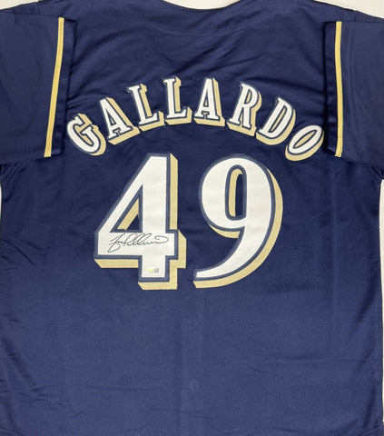 YOVANI GALLARDO Signed Custom Replica Navy Jersey AUTO - JSA