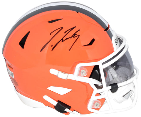 JERRY JEUDY AUTOGRAPHED CLEVELAND BROWNS SPEEDFLEX MIDI HELMET BECKETT