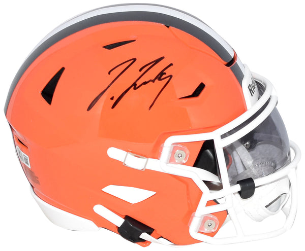 JERRY JEUDY AUTOGRAPHED CLEVELAND BROWNS SPEEDFLEX MIDI HELMET BECKETT