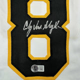 Framed Autographed/Signed Andy Van Slyke 35x39 Pittsburgh White Jersey BAS COA