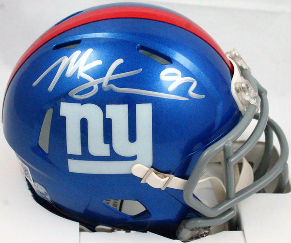 Michael Strahan Autographed New York Giants Speed Mini Helmet-Beckett W Hologram