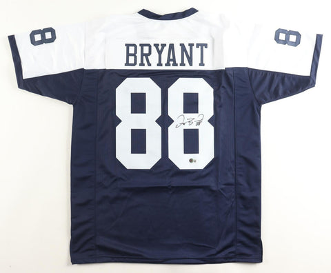 Dez Bryant Signed Dallas Cowboys Throwback Jersey (Beckett) 3xPro Bowl Receiver