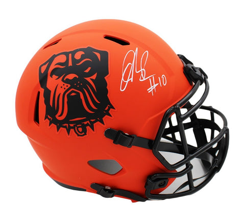 Quinshon Judkins Signed Cleveland Browns Speed Full Size Rave NFL Helmet