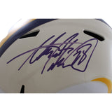 Adrian Perterson Signed Minnesota Vikings F/S Retro Helmet Beckett WIT 57531