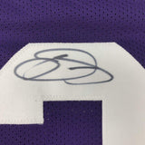 Autographed/Signed Odell Beckham Jr. LSU Purple College Football Jersey JSA COA