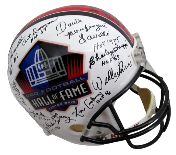 NFL Hall of Famers Multi-Signed (24) Full Size Replica Football Helmet 213070