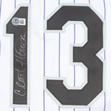 Clint Hurdle Signed Colorado Rockies Jersey (Beckett) Colorado Manager 6 Years