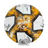 2019 Columbus Crew Auto Match Used Yellow Soccer Ball -BAS/Fanatics LOA(20 Sigs)
