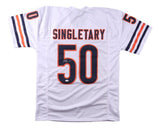 Mike Singletary Chicago Signed White Football Jersey JSA QR Hologram