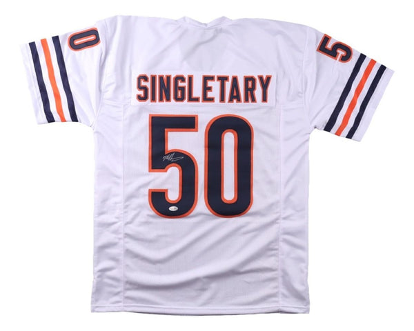 Mike Singletary Chicago Signed White Football Jersey JSA QR Hologram