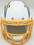 JUSTIN HERBERT AUTOGRAPHED LOS ANGELES CHARGERS WHITE SPEED MINI HELMET 220576