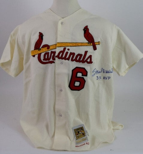 Stan Musial St Louis Cardinals Autographed Mitchell & Ness Jersey MLB COA