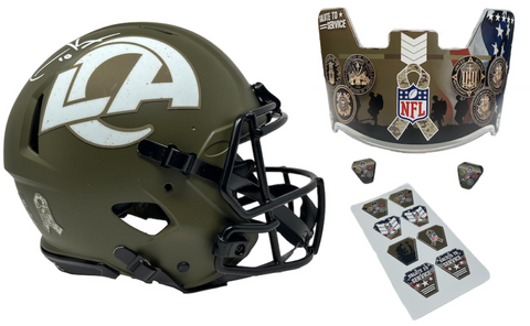 Cooper Kupp Autographed Rams STS Military Seals Authentic Speed Helmet Fanatics