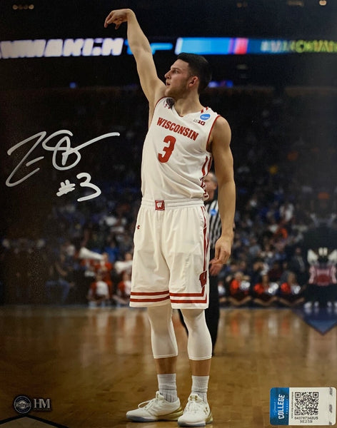 WI Badgers Basketball ZAK SHOWALTER Signed 8X10 Photo #2 AUTO