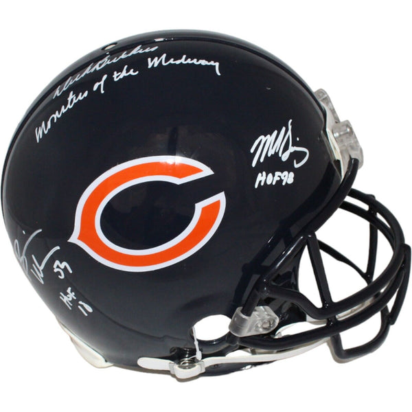 Brian Urlacher Dick Butkus Mike Singletary Bears Pro Helmet Beckett 42276