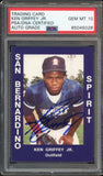 1988 San Bernardino Spirit Ken Griffey Jr. RC On Card PSA/DNA Auto GEM MINT 10