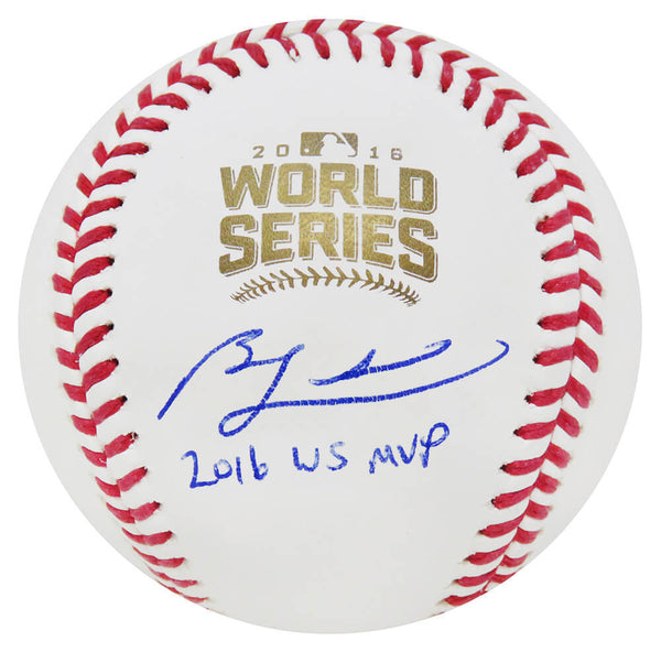 Cubs BEN ZOBRIST Signed 2016 World Series Baseball w/16 WS MVP - SCHWARTZ