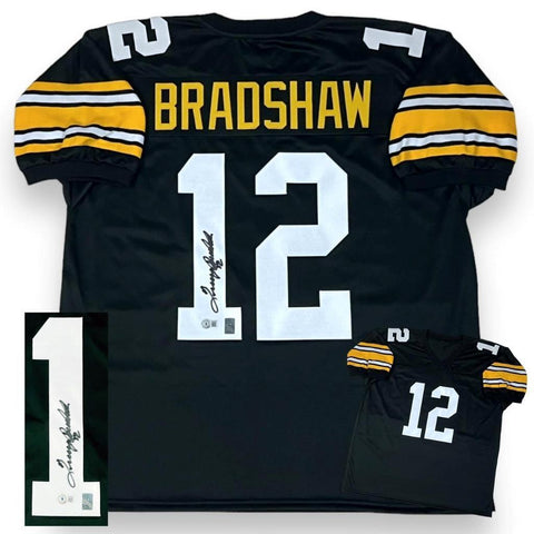 Terry Bradshaw Autographed SIGNED Jersey - Black - Beckett Authenticated