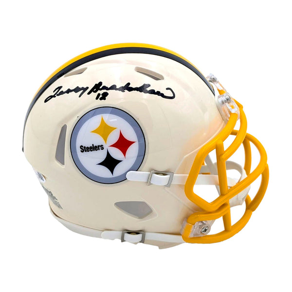 Terry Bradshaw Signed Steelers Retro Series Mini Helmet - JSA