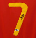 David Villa Signed Spain FC Home Soccer Jersey #7 with Beckett Witness
