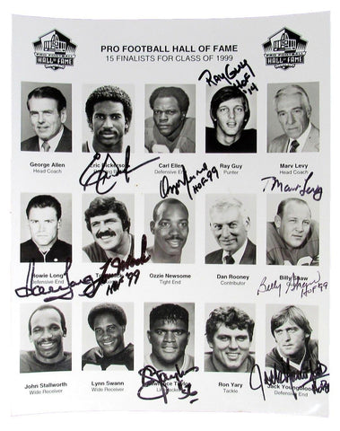 1999 Pro Football Hall of Fame Finalists Multi Signed 8x10 Photo incl.