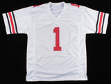 Justin Fields Signed Ohio State Buckeyes Jersey (JSA COA) 2021 1st Rnd Pk. / Q.B