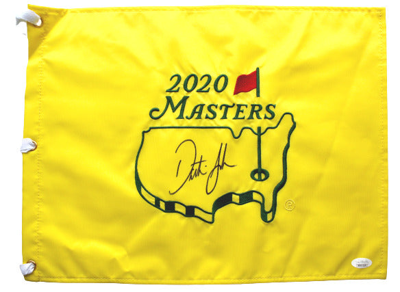 Dustin Autograph Dustin Johnson Signed Autograph Golf 2020 Masters Authentic Flag JSA L ...