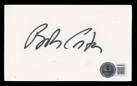 Bob Costas Broadcaster Authentic Signed 3x5 Index Card Autographed BAS #BT03518