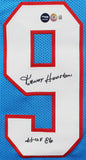 Ken Houston "HOF 86" Authentic Signed Light Blue Pro Style Jersey BAS Witnessed