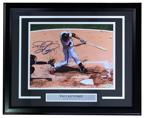 Paul Konerko Signed Framed 11x14 Chicago White Sox Photo BAS