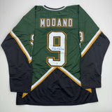 Autographed/Signed Mike Modano 99 Cup Dallas Dark Green Jersey Beckett COA