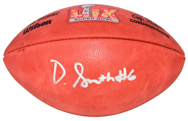 DEVONTA SMITH SIGNED PHILADELPHIA EAGLES WILSON SUPER BOWL LIX 59 FOOTBALL