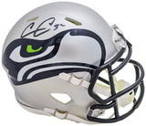 CHRIS CARSON AUTOGRAPHED SEAHAWKS AMP GRAY SPEED MINI HELMET FANATICS 216810