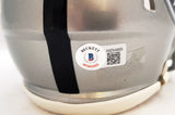 FRED BILETNIKOFF AUTOGRAPHED RAIDERS FLASH GRAY SPEED MINI HELMET BECKETT 208233