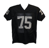 Howie Long Autographed/Signed Pro Style Black XL Jersey HOF BAS 30408