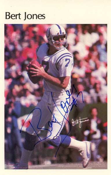 Bert Jones Autographed Baltimore Colts Mini Poster 14/50 Beckett 46134