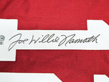 ALABAMA JOE WILLIE NAMATH AUTOGRAPHED CRIMSON JERSEY FULL NAME BECKETT 212601