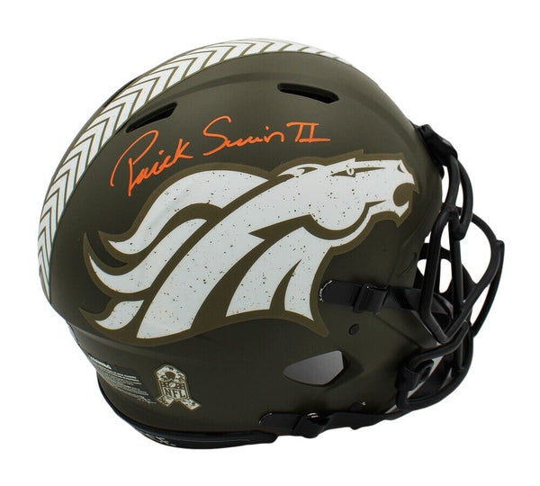 denver motorcycle helmet Patrick Surtain II Signed Denver Broncos Speed Authentic STS NFL Helme – Super Sports Center